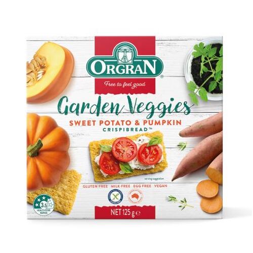 Orgran Gluten Free Crispibread Sweet Potato & Pumpkin 125g