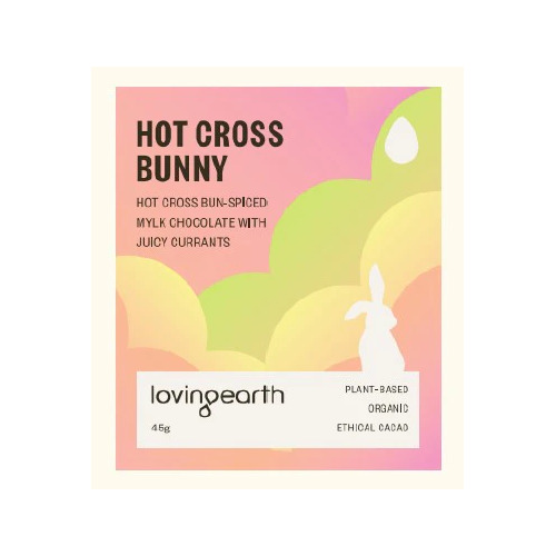 Loving Earth Hot Cross Bunny Bun Spiced Mylk Chocolate 45g