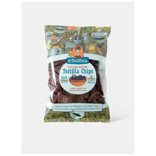 La Tortilla Natural Blue Totopos Tortilla Chips 200g