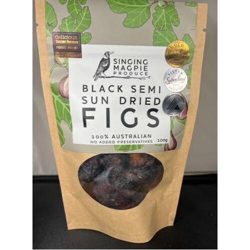 Singing Magpie Black Semi Sun Dried Figs 100g