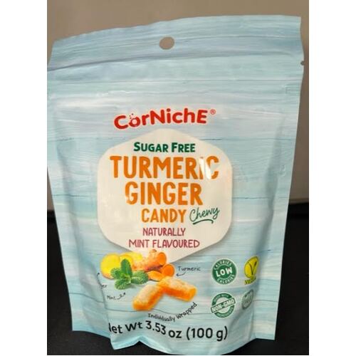 Corniche Sugar Free Turmeric Ginger Candy Mint 100g