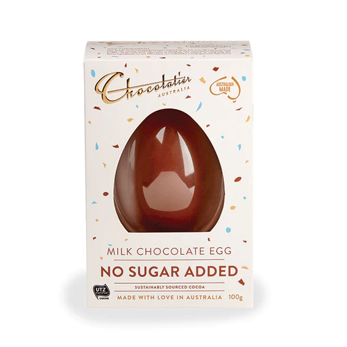 Chocolatier (no sugar added) Pure milk chocolate egg 100g