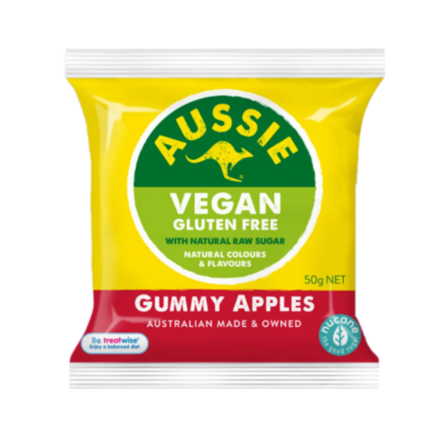 Aussie Vegan Lolly Gummy Apples 50g