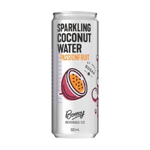 Bonsoy Sparkling Coconut Water Passionfruit 320ml