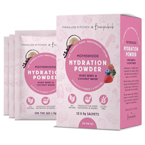 Franjo's Kitchen (Motherhood) Hydration Mixed Berry & Coconut Water Sachets 10x9g