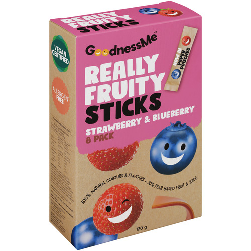 Goodness Me Really Fruity Organic Stick Strawberry & Blueberry 30g
