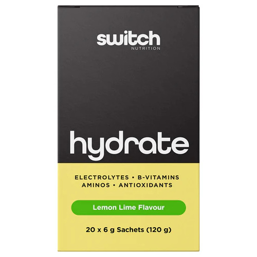 Switch Nutrition Hydrate Electrolyte No Added Sugar Lemon Lime 20x6g