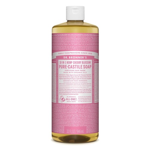 Dr Bronners Cherry Blossom Castile Liquid Soap 946ml