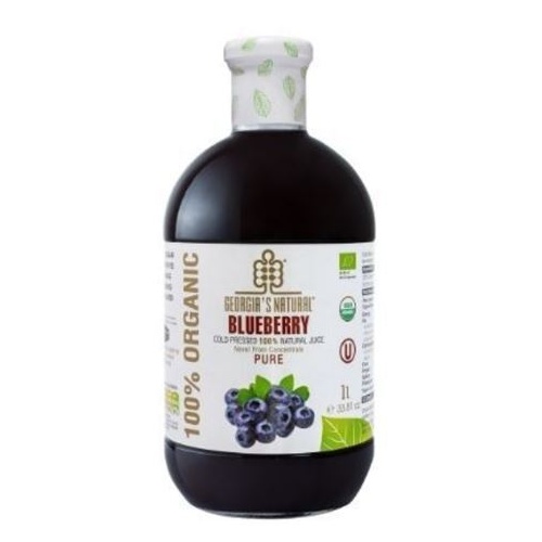 Georgias Natural Organic Blueberry Juice 1L x6