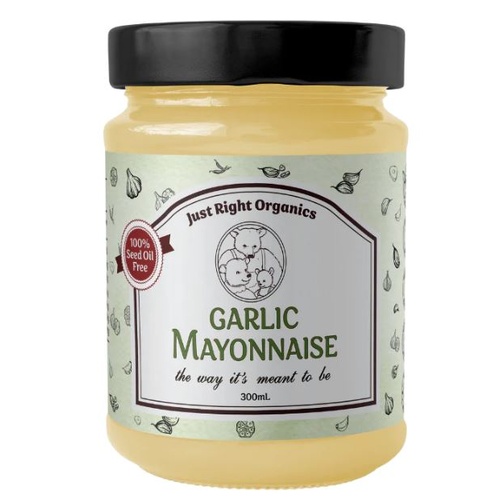 Just Right Organics Garlic Mayonnaise 300ml