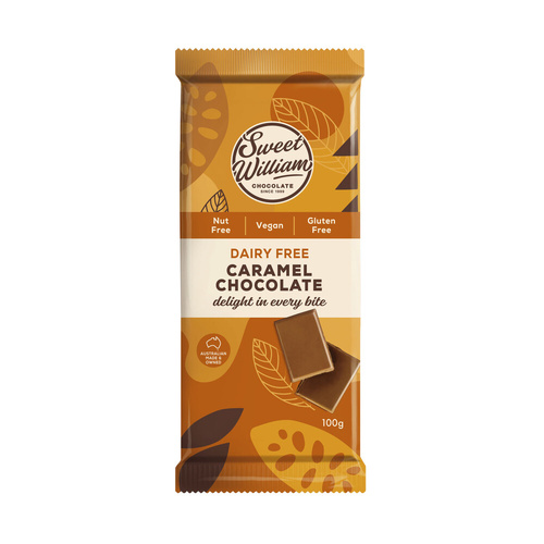 Sweet William Dairy Free Caramel Chocolate 100g