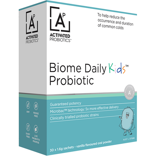 Activated Probiotics Biome Daily Kids Probiotic Vanilla 30 x 1.6g