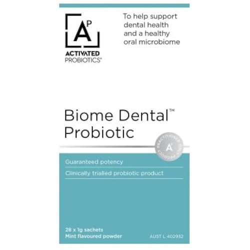 Activated Probiotics Biome Dental Probiotic Mint Sachets 1g x 28 Pack