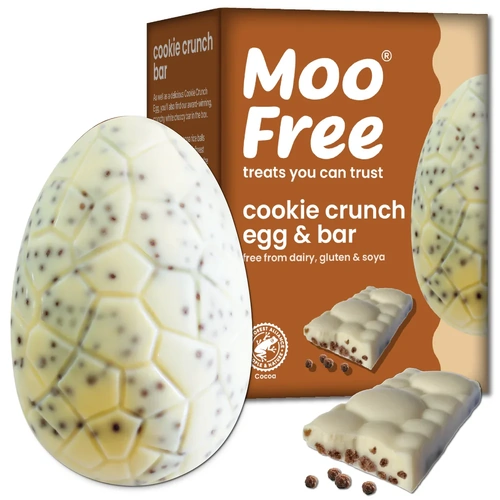 Moo Free Cookie Crunch Choccy Egg 135g