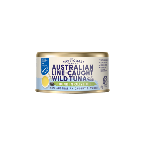 East Coast Tuna Co Wild Tuna Chunk in Olive Oil 185g