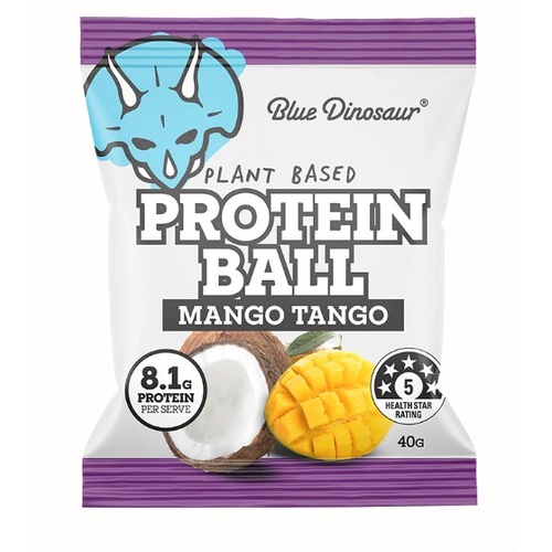 Blue Dinosaur Protein Ball Mango Tango 40g
