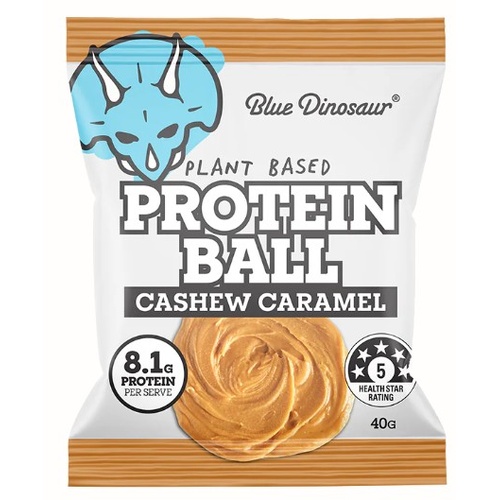 Blue Dinosaur Protein Ball Caramel Cashew 40g