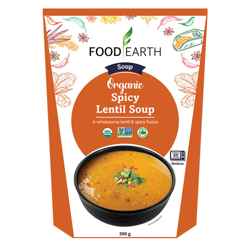 Food Earth Organic Soup Spicy Lentil 300g