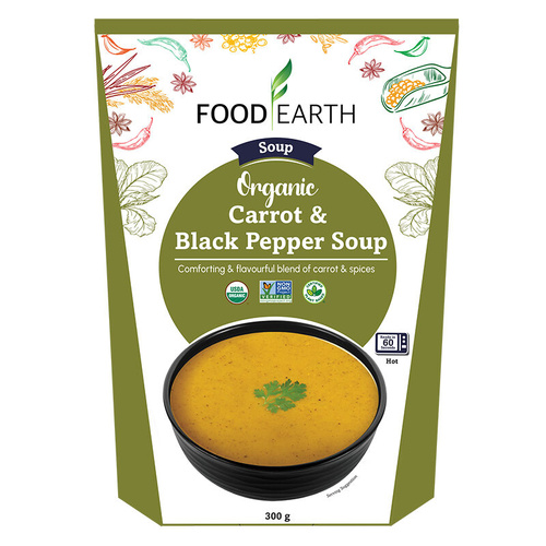 Food Earth Organic Soup Carrot & Black Pepper 300g