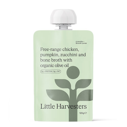 Little Harvesters Puree Pouch Free Range Chicken & Zucchini 120g