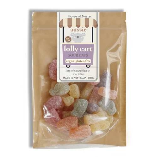 House of Nestar Lolly Cart Sour Cats 200g