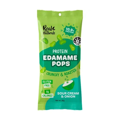 Real Naturals Protein Edamame Pops Sour Cream 26g