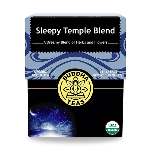 Buddha Teas Organic Herbal Tea Bags Sleepy Temple 18pk