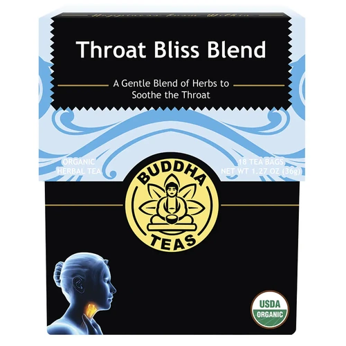 Buddha Teas Organic Herbal Tea Bags Throat Bliss 18pk