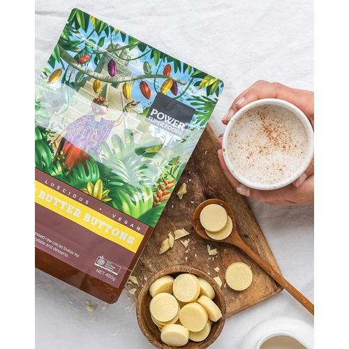 Power Super Foods Organic Cacao Butter Buttons 250g
