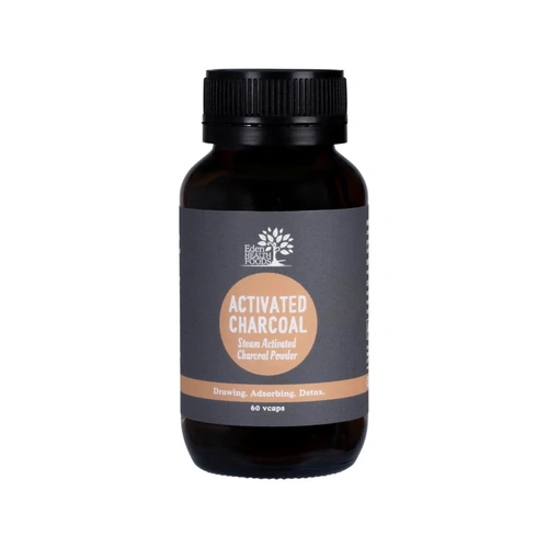 Eden Healthfoods Activated Charcoal Steam Activated Charcoal Powder 60 Caps