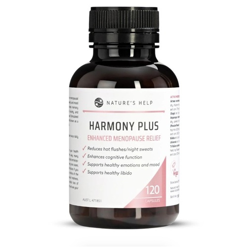 Nature's Help Harmony Plus Enhanced Menopause Relief 120 Caps