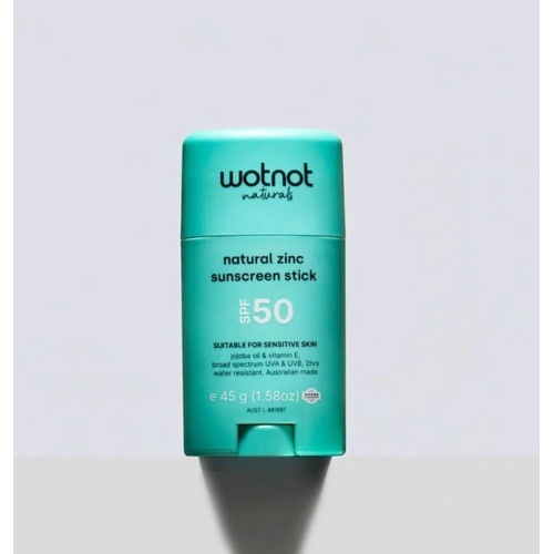 Wotnot Natural Zinc Sunscreen Stick SPF 50 45g