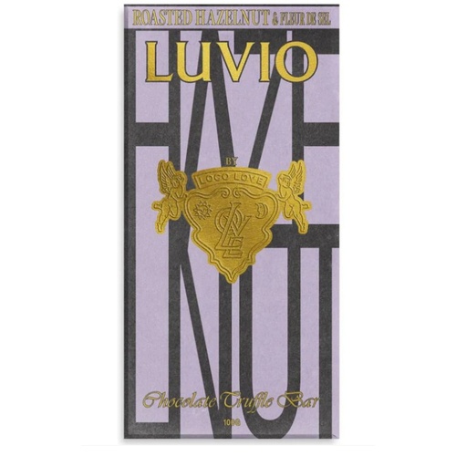 Luvio Roasted Hazelnut & Fleur de Sel Chocolate Truffle Bar 90g