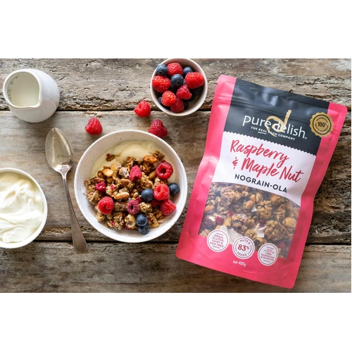 Pure Delish Raspberry & Maple Nut Nograin-ola 400g