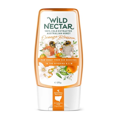 Wild Nectar Orange Blossom Honey Squeeze 375g