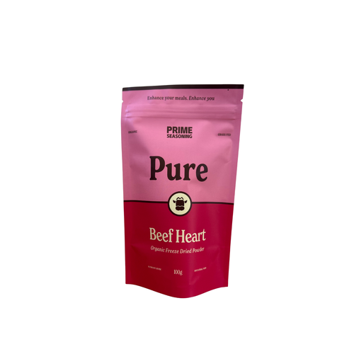Prime Seasoning Organic Pure Freeze Dried Beef Heart Powder 100g