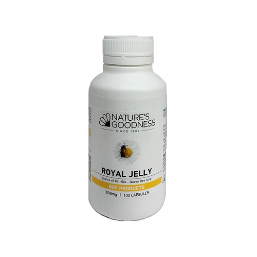 Natures Goodness Royal Jelly Capsules 1000mg 100c