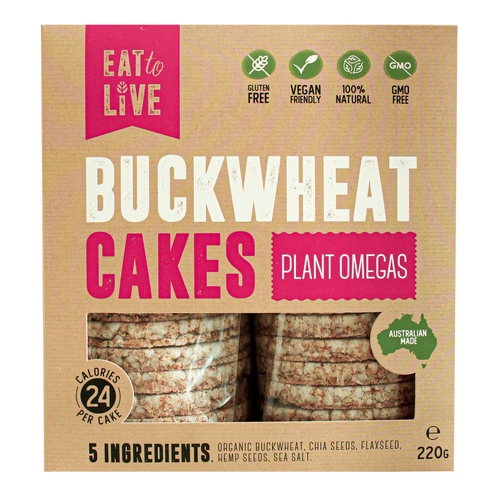 Buckwheat Cakes with PLANT OMEGAS - Chia, Flax & Hemp 200g