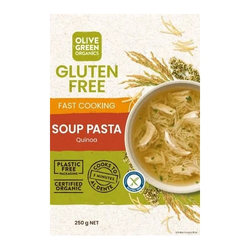 Olive Green Organics GF Angel Hair Soup Pasta Quinoa 250g