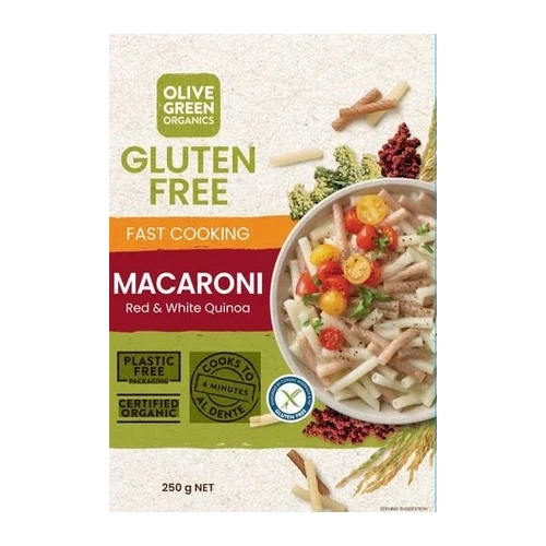 Olive Green Organics Gf Macaroni Red & White Quinoa 250g
