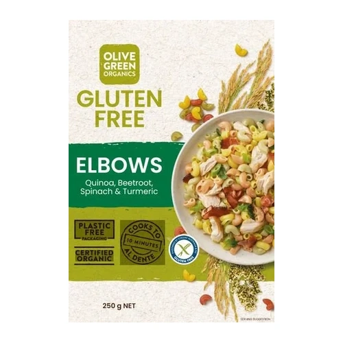 Olive Green Organics GF Veg & Turmeric Elbows 250g