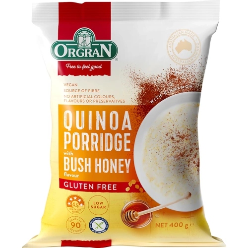 Orgran Quinoa Porridge with Bush Honey 400g