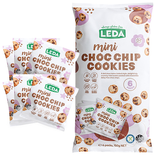 Leda Mini Choc Chip Cookies (6 x 25g)