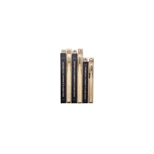 Natural Health Co Boar Bristle & Bamboo Toothbrush Adult Med-Firm 1pk