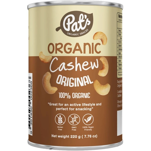 Pats Organic Cashews Original 220g