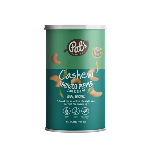 Pats Organic Cashews Tabasco Chilli 220g