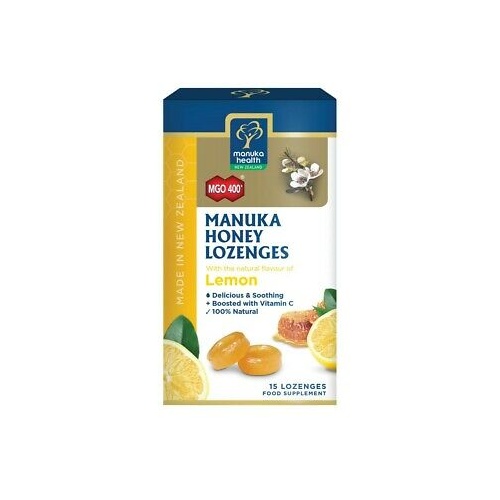 Manuka Health Honey & Lemon Lozenges MGO 400+ 65g