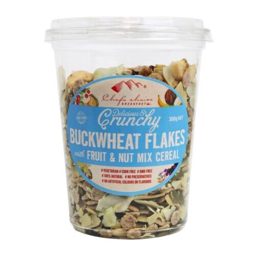 Chefs Choice Organic Buckwheat Flakes Fruit & Nut 300g
