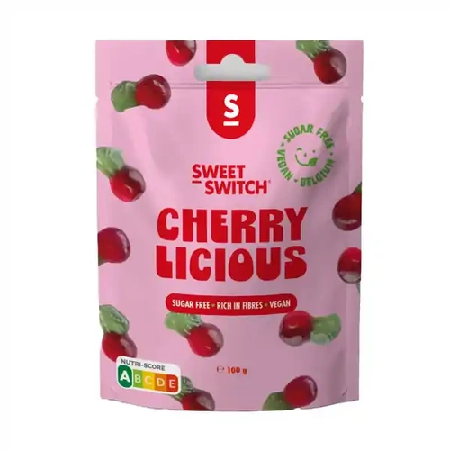 Sweet Switch Cherry Licous Lollies 100g