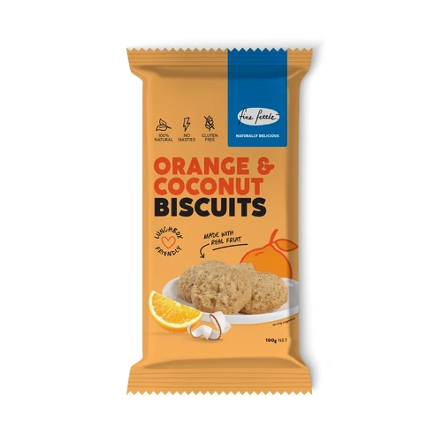 Fine Fettle GF Orange and Coconut Biscuits 100g